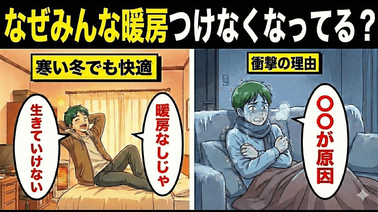 【漫画】みんな暖房をつけなくなってる…