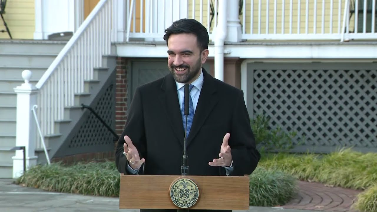Mayor Zohran Mamdani Holds Media Availability at Gracie Mansion