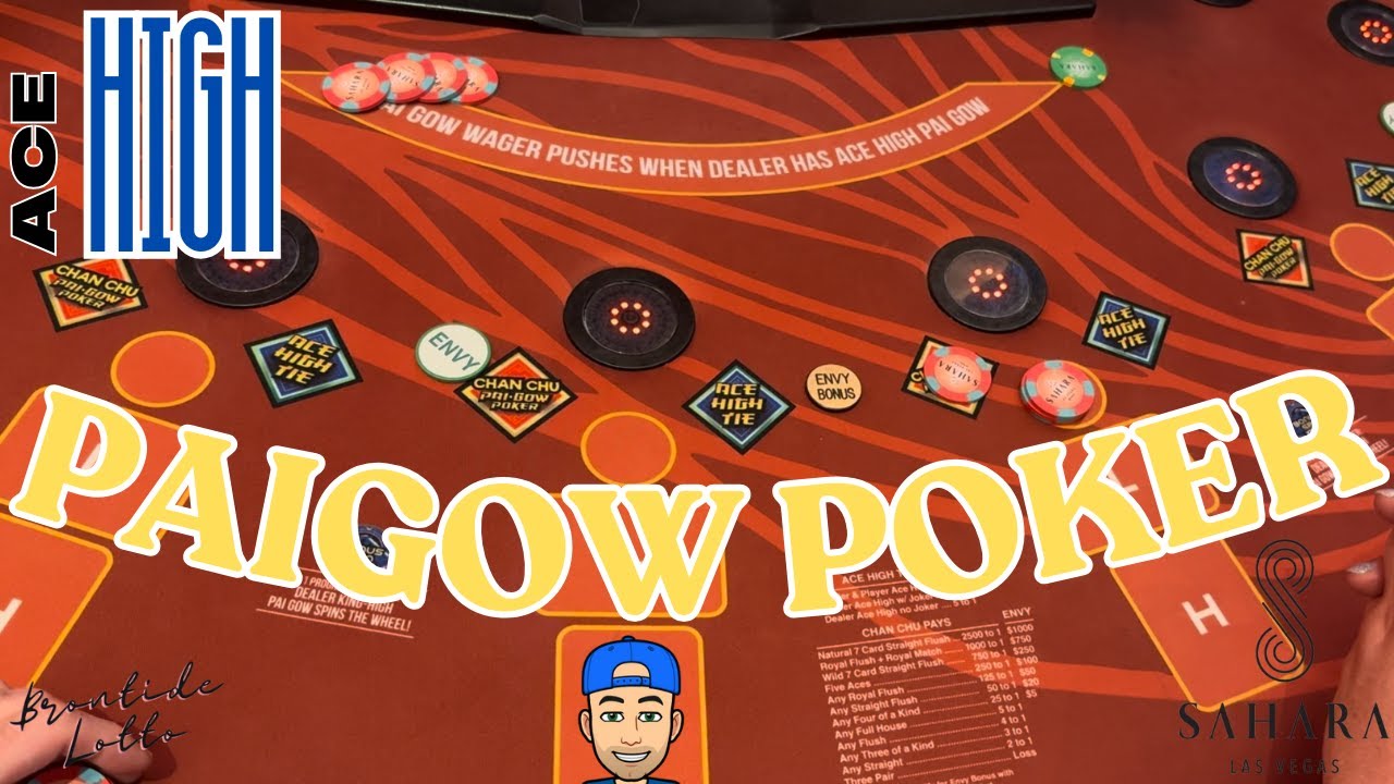♠️♥️ACE HIGH - PAIGOW POKER! Sahara Las Vegas!♣️♦️LAST DAY OF 39! 🎉