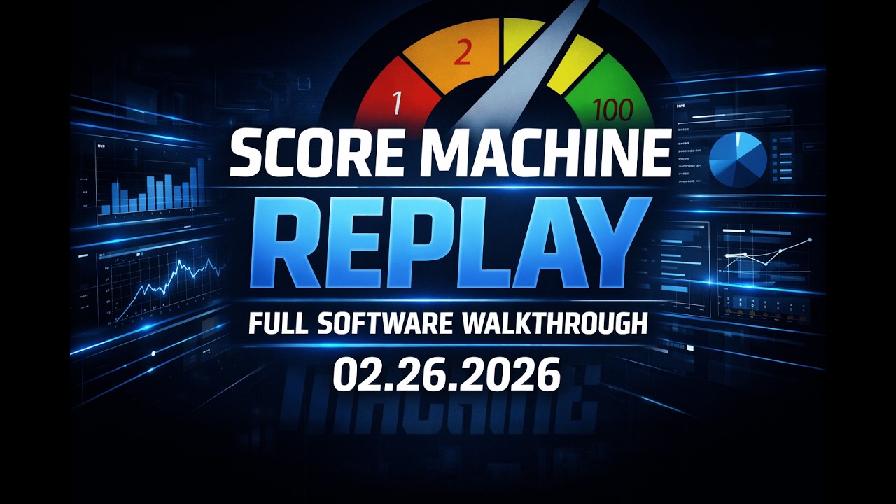 Score Machine Live Replay | Full Software Walkthrough & Data Overview (February 26, 2026)