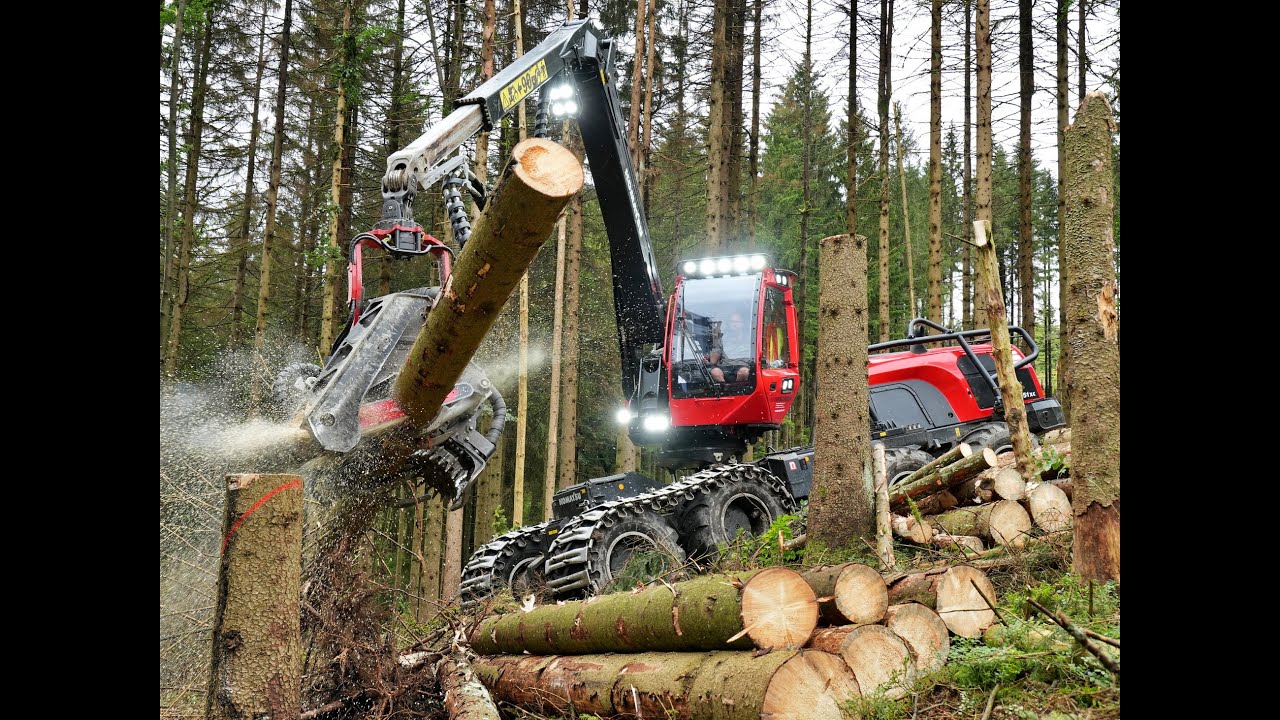 🌲4K| Komatsu 951XC & C164 • ActionCam • NEW machine • HarvesterAction • Fast working • LoggingVideo🌲