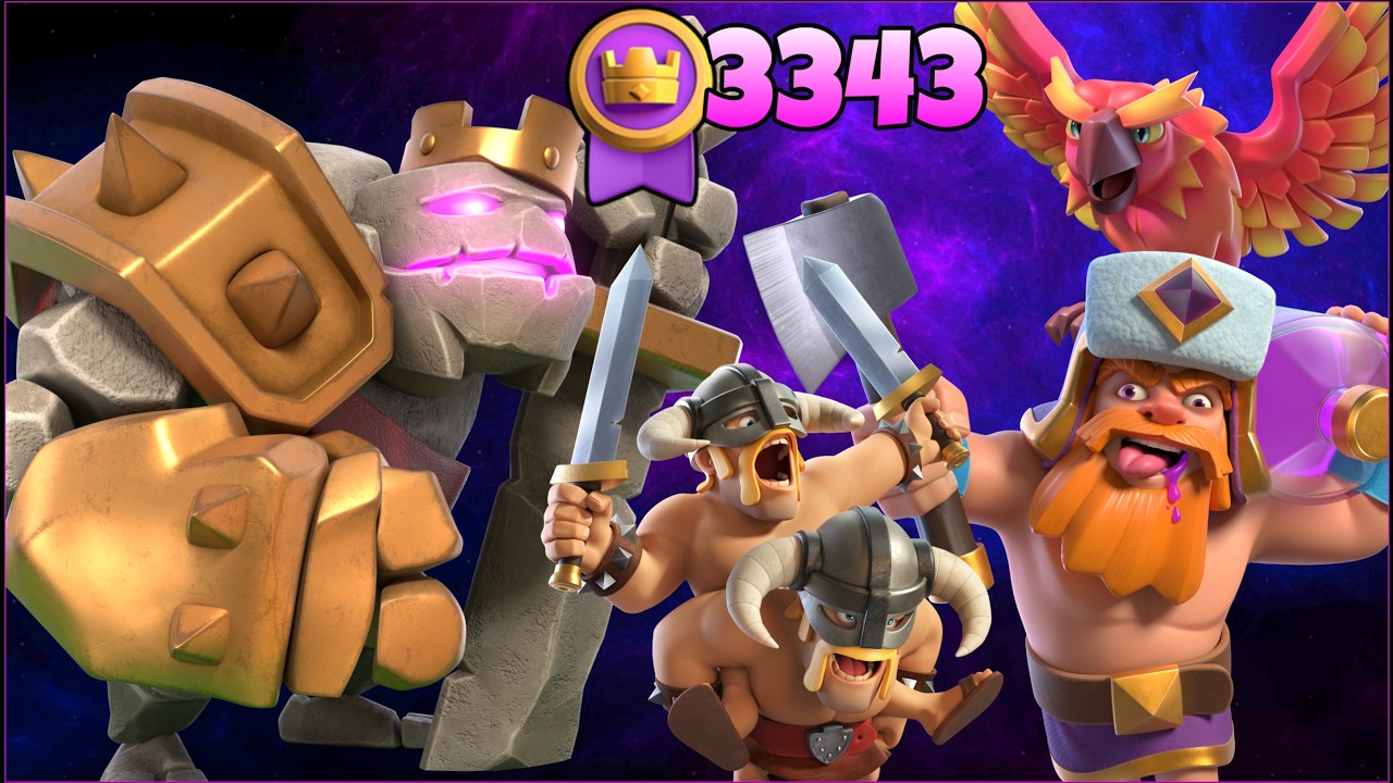 3343🥇 with Golem Beatdown Deck.!