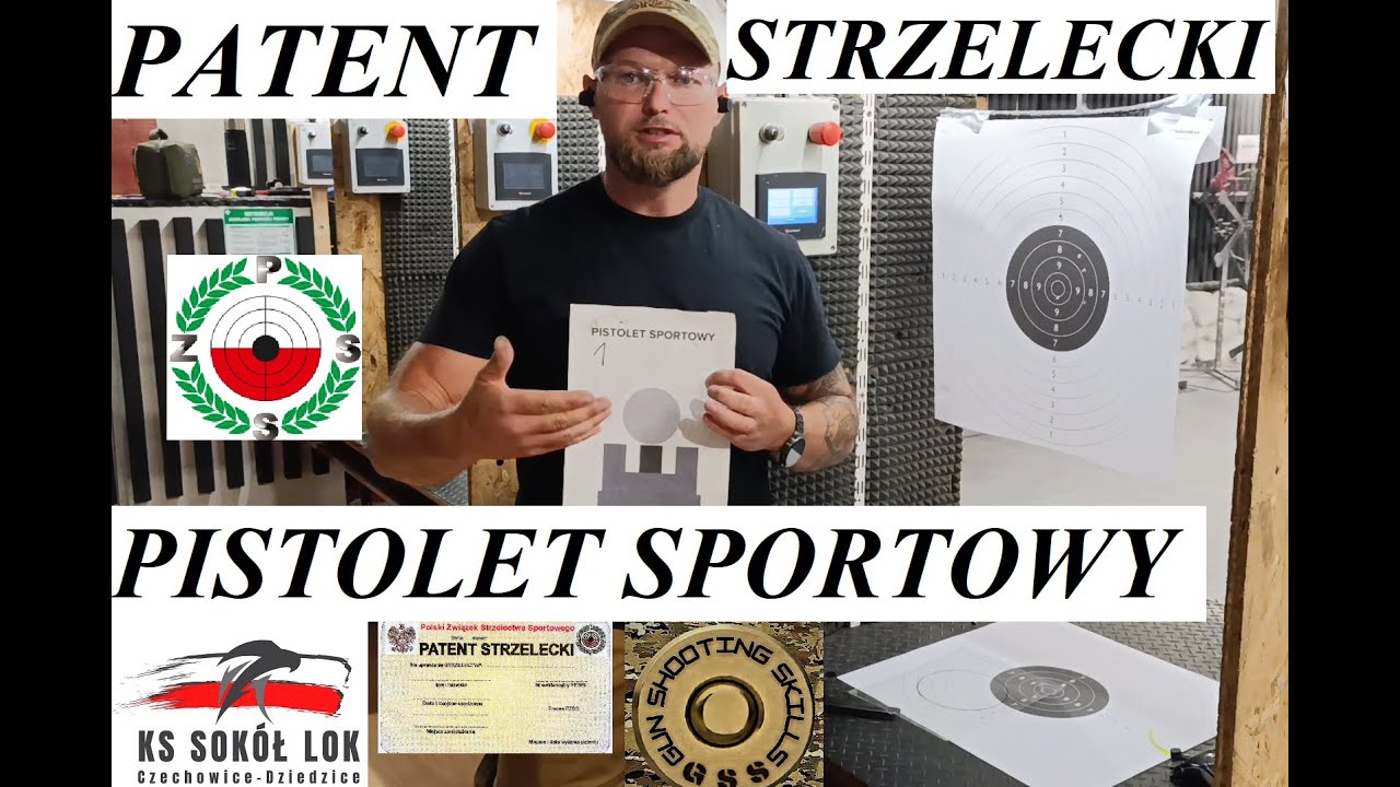 EGZAMIN NA PATENT STRZELECKI PZSS. PISTOLET SPORTOWY, PSP NA 25 METRÓW. POZWOLENIE NA BROŃ