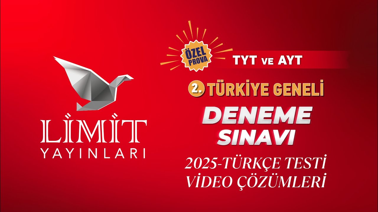 2025-Limit Yayınları TYT 2.TG Deneme Sınavı - Türkçe Testi Video Çözümleri