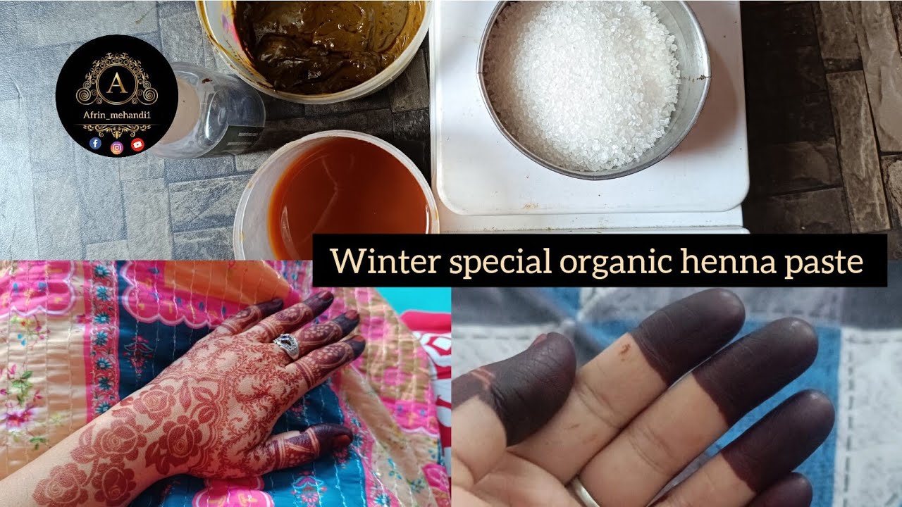 Winter secret recipe/dark stain/organic henna paste making 30 gm henna powder 👍