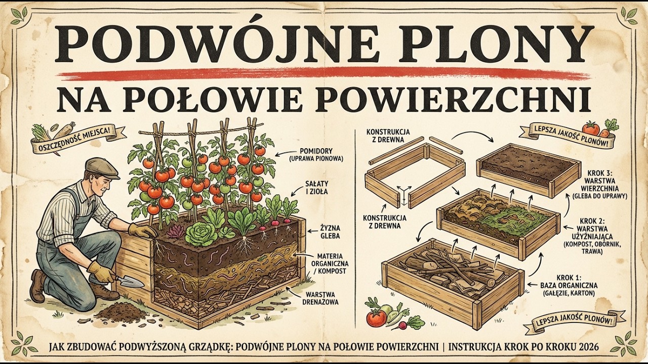Jak zbudować podwyższoną grządkę: PODWÓJNE plony na połowie powierzchni