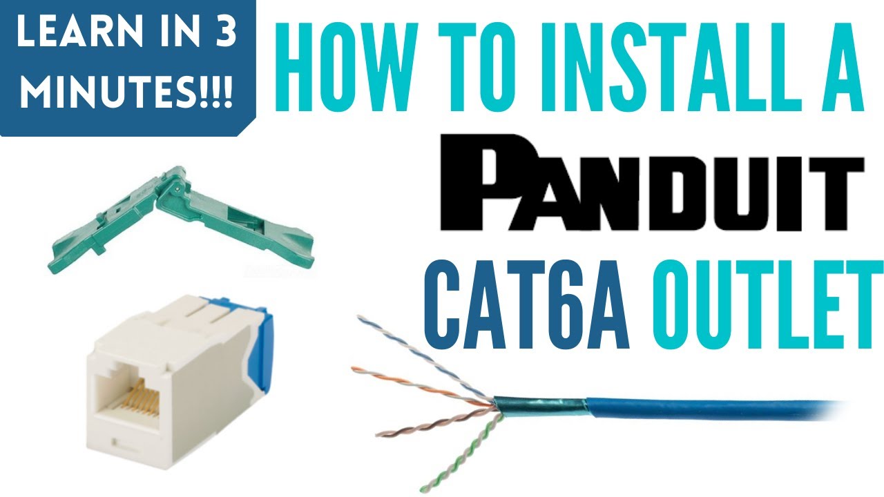 How to install a Panduit Cat6A Mini-Com TG Style outlet