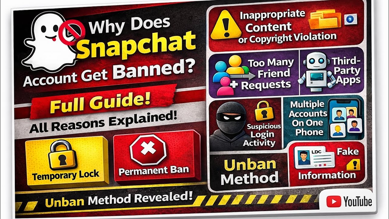 Why Does Snapchat Account Get Banned? | Full Guide to Community Guidelines & Unban Method