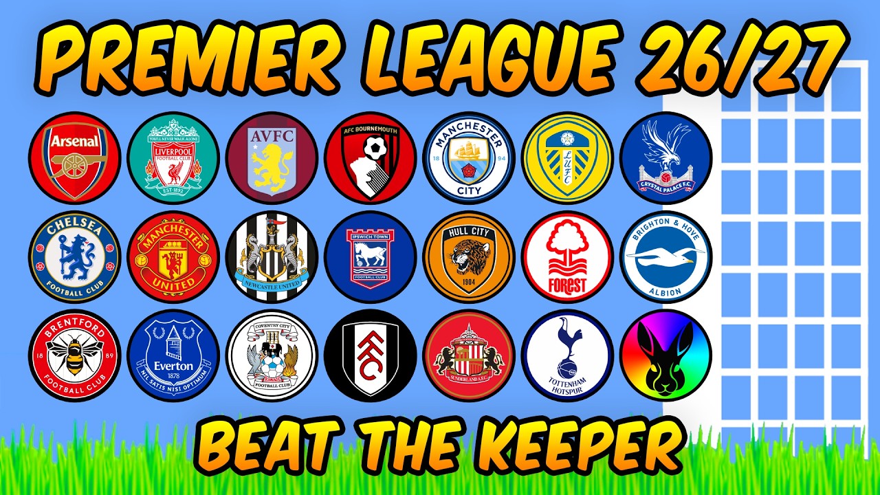 Beat The Keeper - Premier League 2026/27 - Algodoo Marble Race