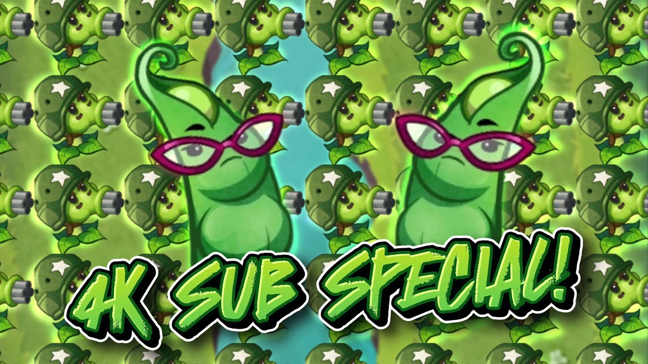 4K SUB SPECIAL: Amphibious Gatling Pea! | PvZ Heroes