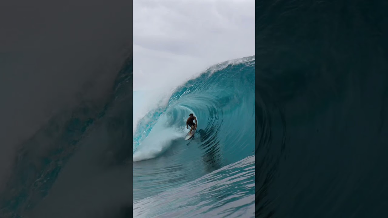 Perfect glassy waves in Tahiti #surf #surfing #ocean