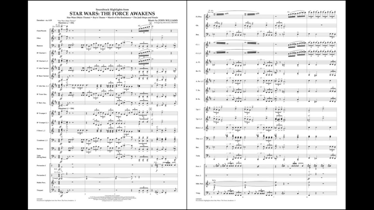Soundtrack Highlights from Star Wars: The Force Awakens Williams/Brown