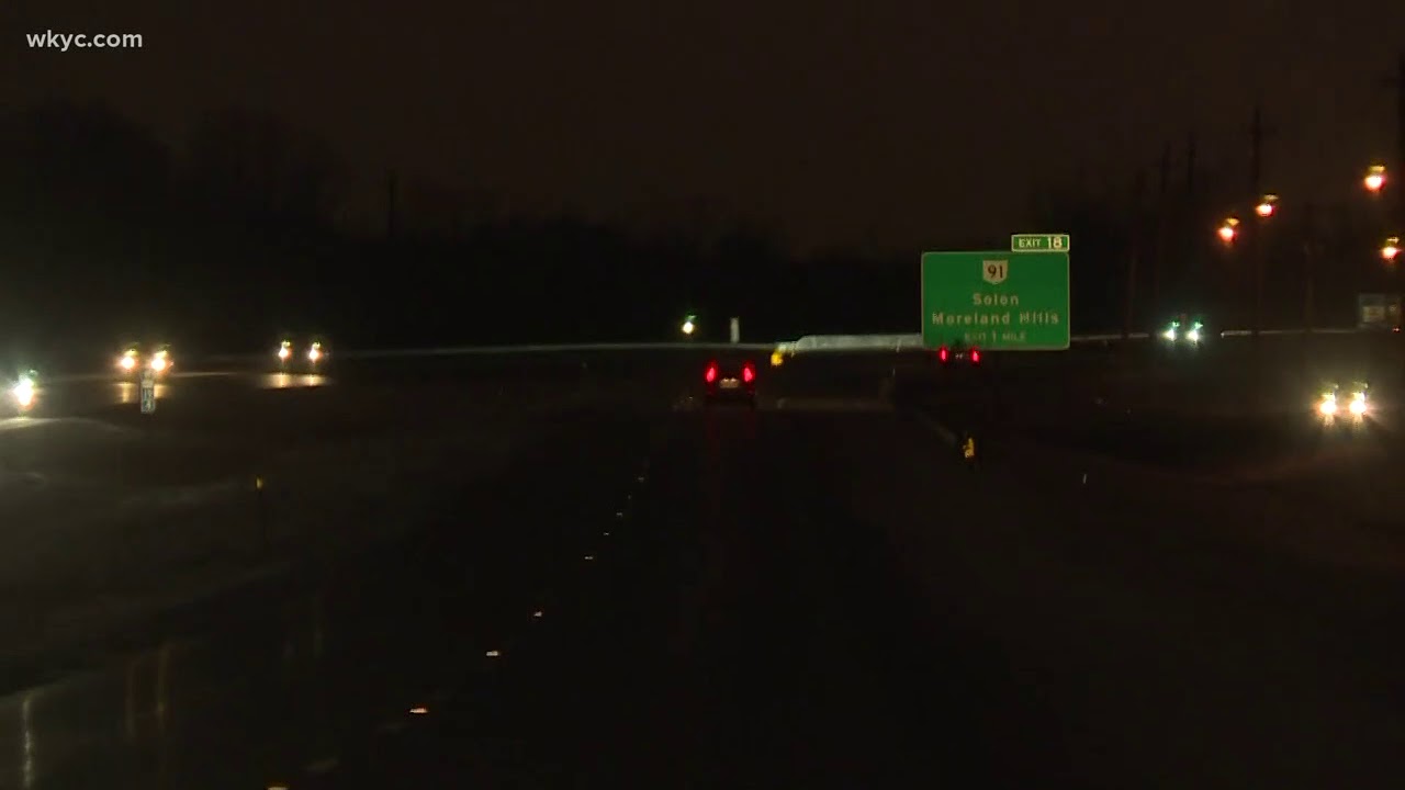 Road conditions in NE Ohio during rush hour