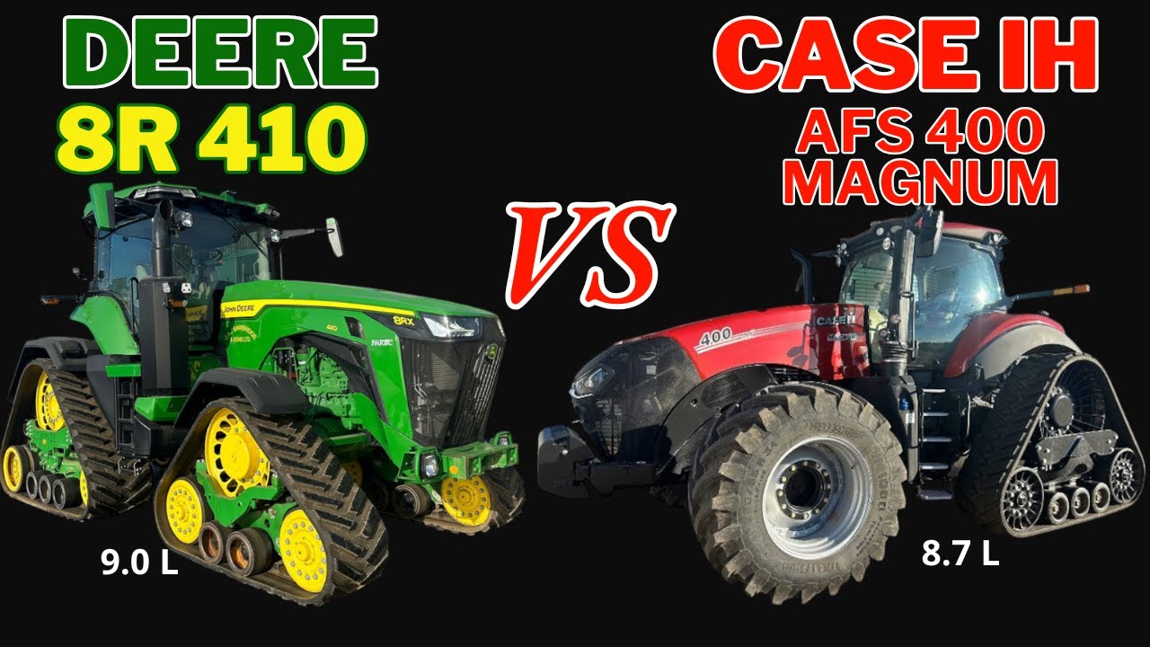 Сравнение гигантов: JOHN DEERE 8R 410 x CASE MAGNUM 400