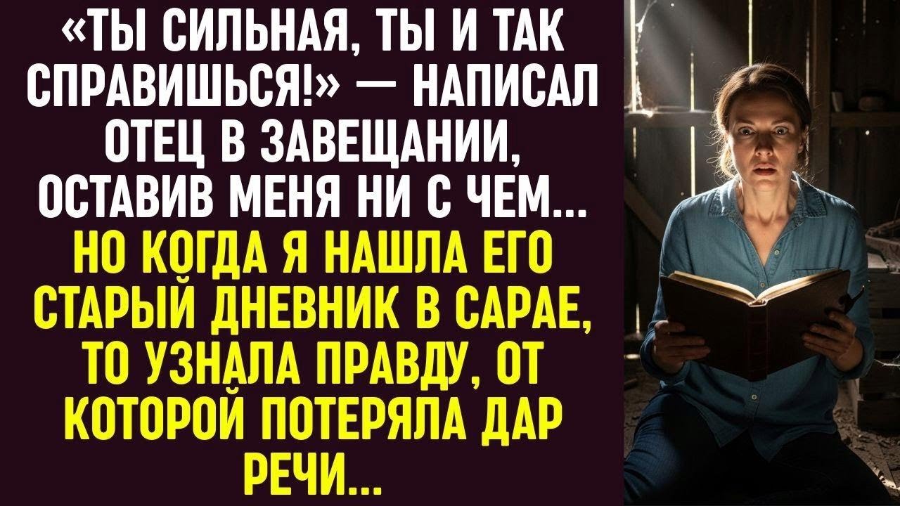 Отец оставил меня ни с чем. Но в сарае я нашла его дневник и узнала правду, от которой онемела.