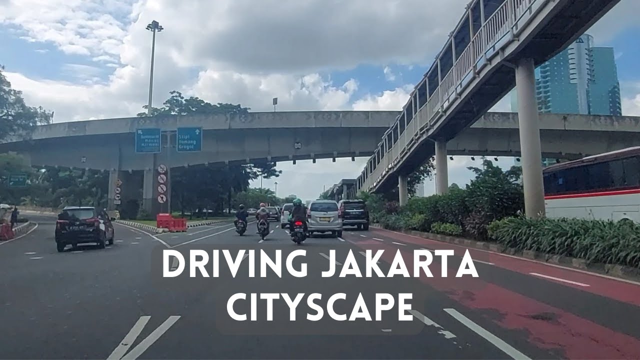 4K [Driving Jakarta Cityscape] Soothing ASMR Drive through Jakarta's SCBD at 3.24 PM on a Bright Day