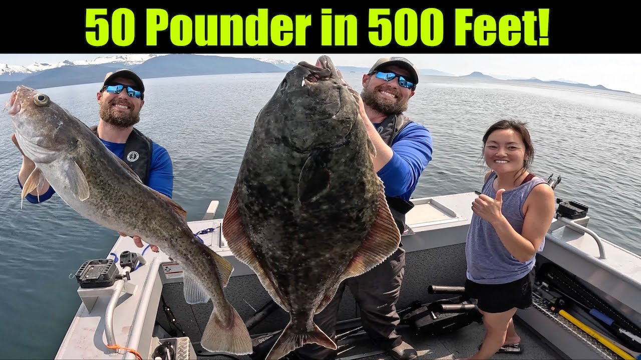50 Pounder 500 Feet Deep! Alaskan Halibut Fishing - Juneau, Alaska! JUNE 2025 #alaska #fishing