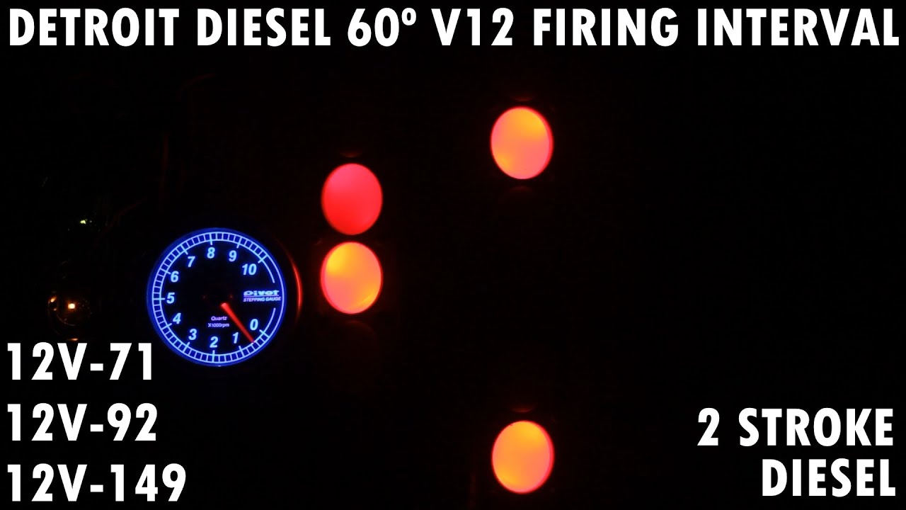 Detroit Diesel 2 stroke 60º V12 AudioVisual demonstration 12V71, 12V92, 12V149 even fire