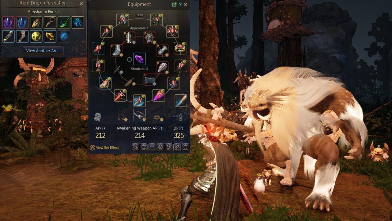 BDO Warrior Manshaum Forest Grind Rotation - 214AP Kutum