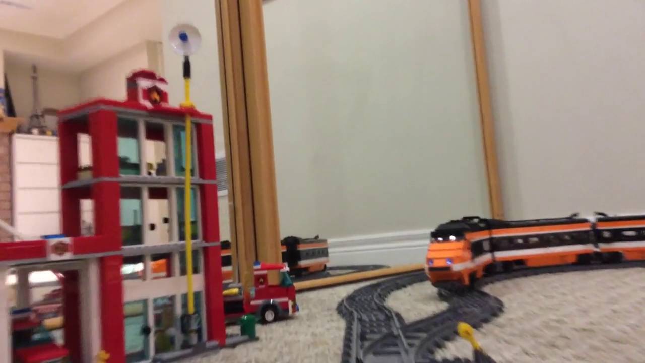 My LEGO trains (cab view)