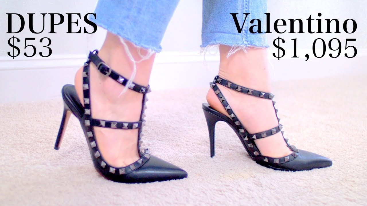 $1100 vs $53 Valentino Noir Rockstud Pumps: Cheap vs Expensive