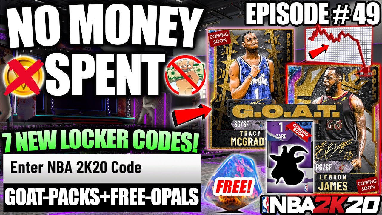 NBA 2K20 NO MONEY SPENT #49 - GUARANTEED GALAXY OPALS, LOCKER CODES AND 1 MILLION MT FOR GOAT PACKS