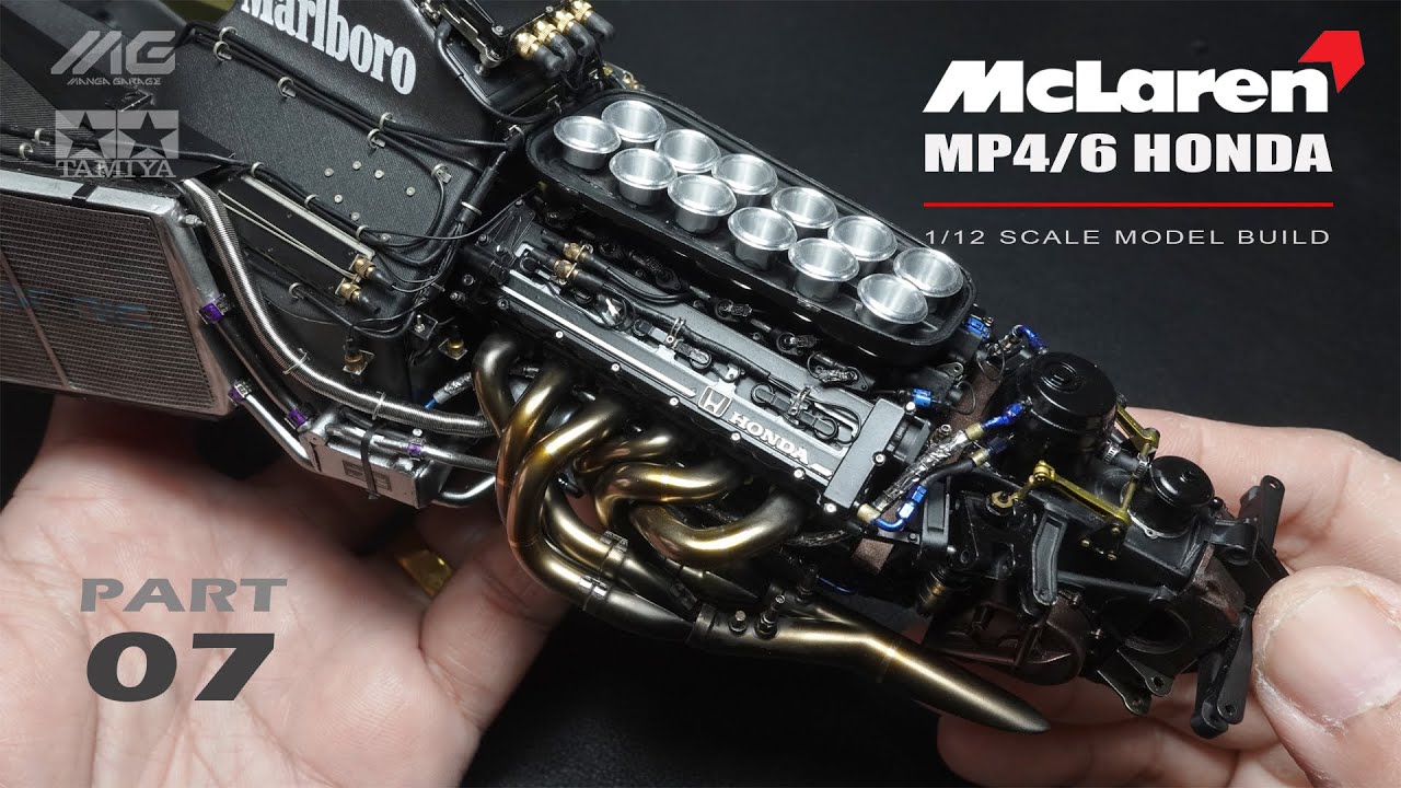 [Part 7] Ayrton Senna's McLaren MP4/6 | Tamiya | 1/12 | Scale Model Building | ASMR |