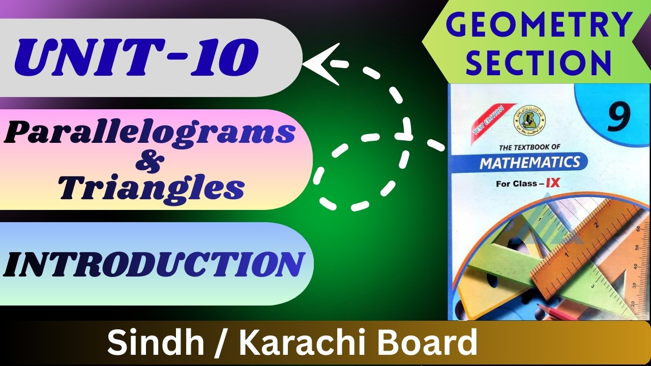 Introduction of parallelogram, Class9math Unit-10(Parallelograms & triangles)Sindh Board by ms hina.