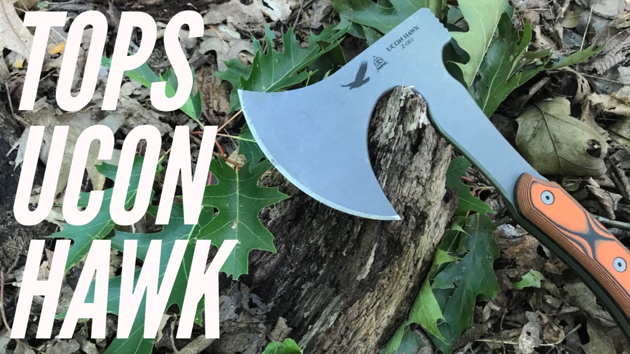 TOPS Ucon Hawk: Campsite, Bushcraft Tool in 1095 Steel With NEW Suretouch G10 Handles