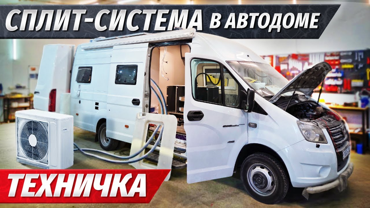 БЫТОВОЙ кондиционер в АВТОДОМЕ Газель Next и другие этапы строительства.