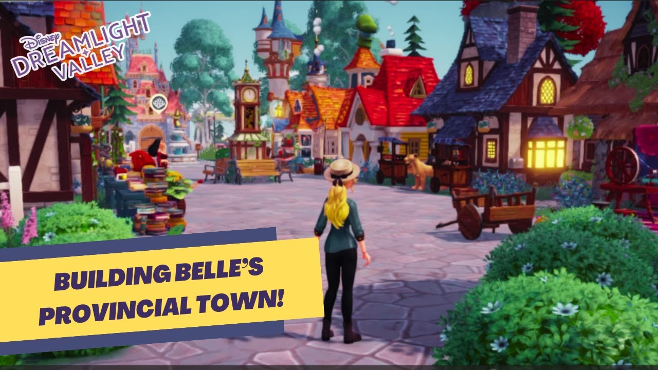 Building Belle's Village: Disney Dreamlight Valley Speed Build #dreamlightvalley