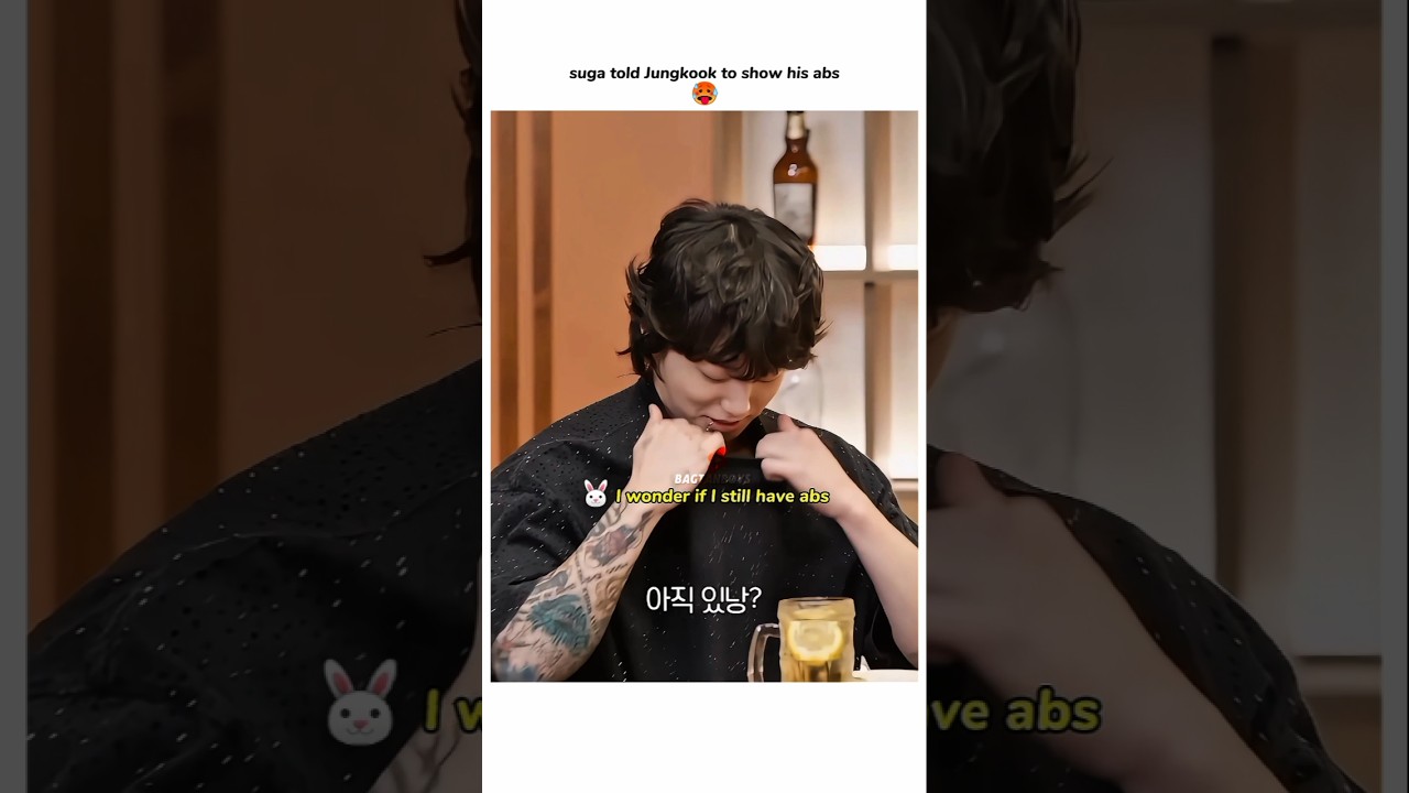 Suga told jungkook to show his abs #shorts #bts #jungkook #suga #fypシ゚