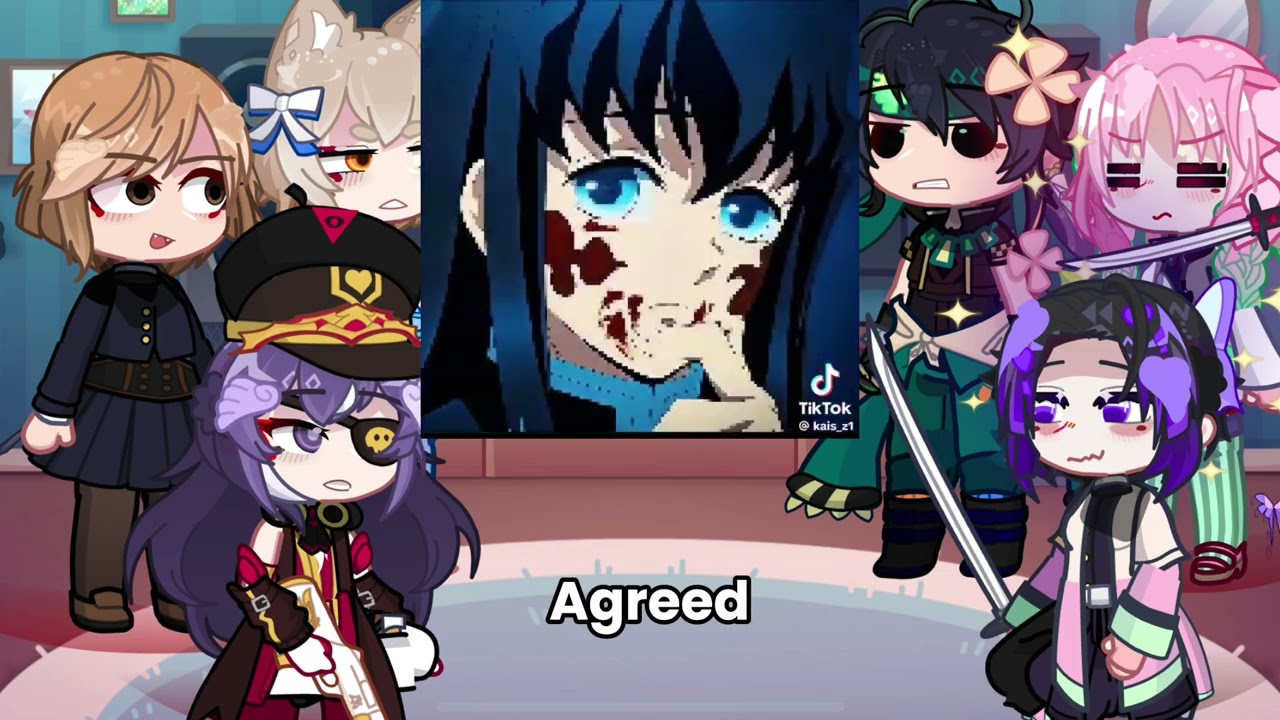 Fandoms react to Muichiro | Giyuu | Demon slayer | Gacha life 2