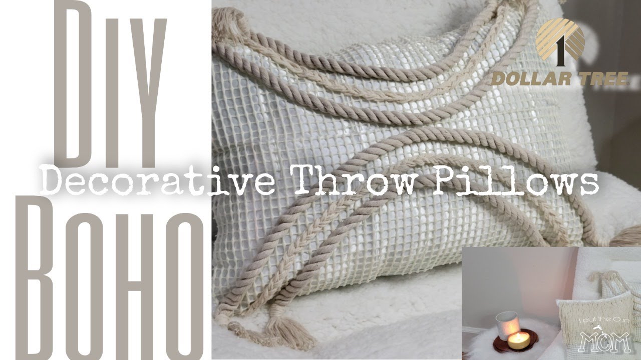 NO SEW BOHO THROW PILLOWS/DOLLAR TREE