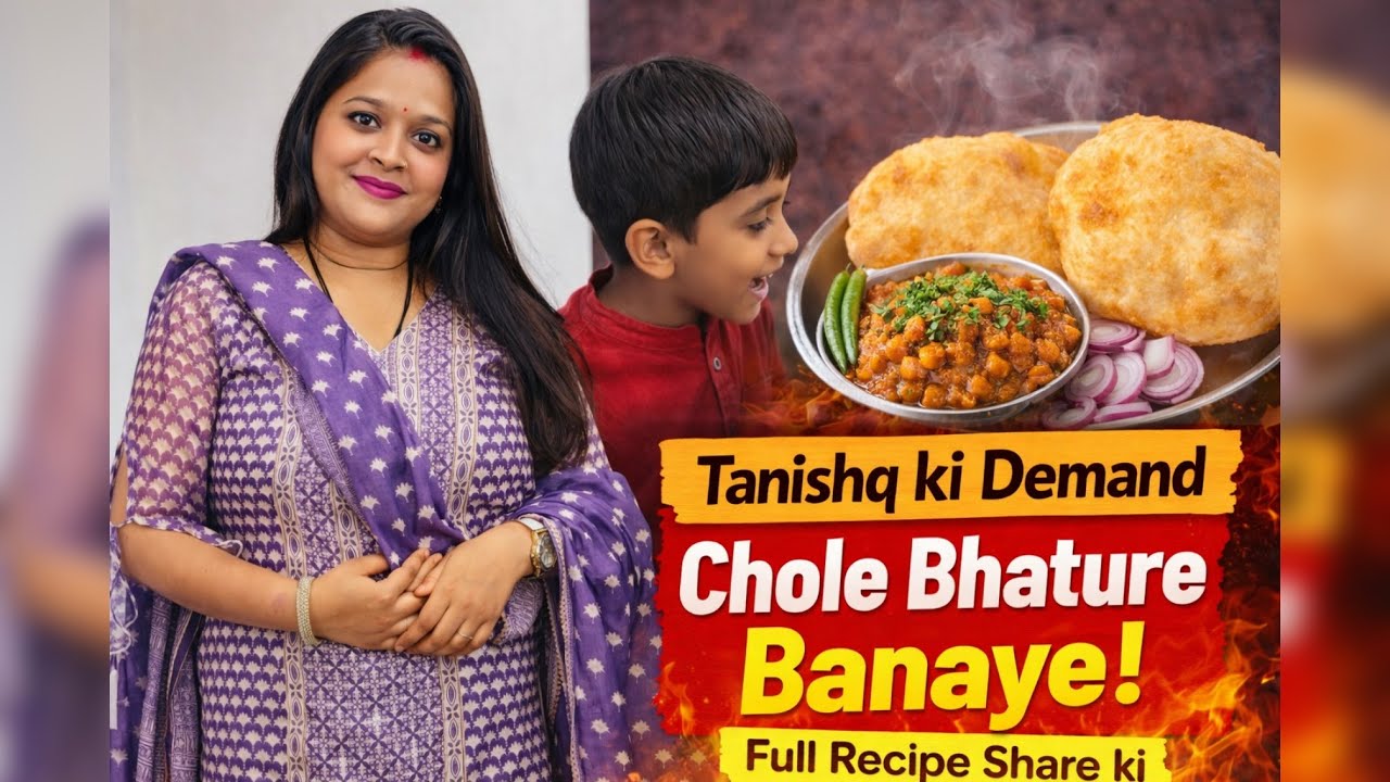 Tanishq Ki Demand 😍 Ghar Par Banaye Garma Garam Chole Bhature | Full Recipe @vaishus_life 