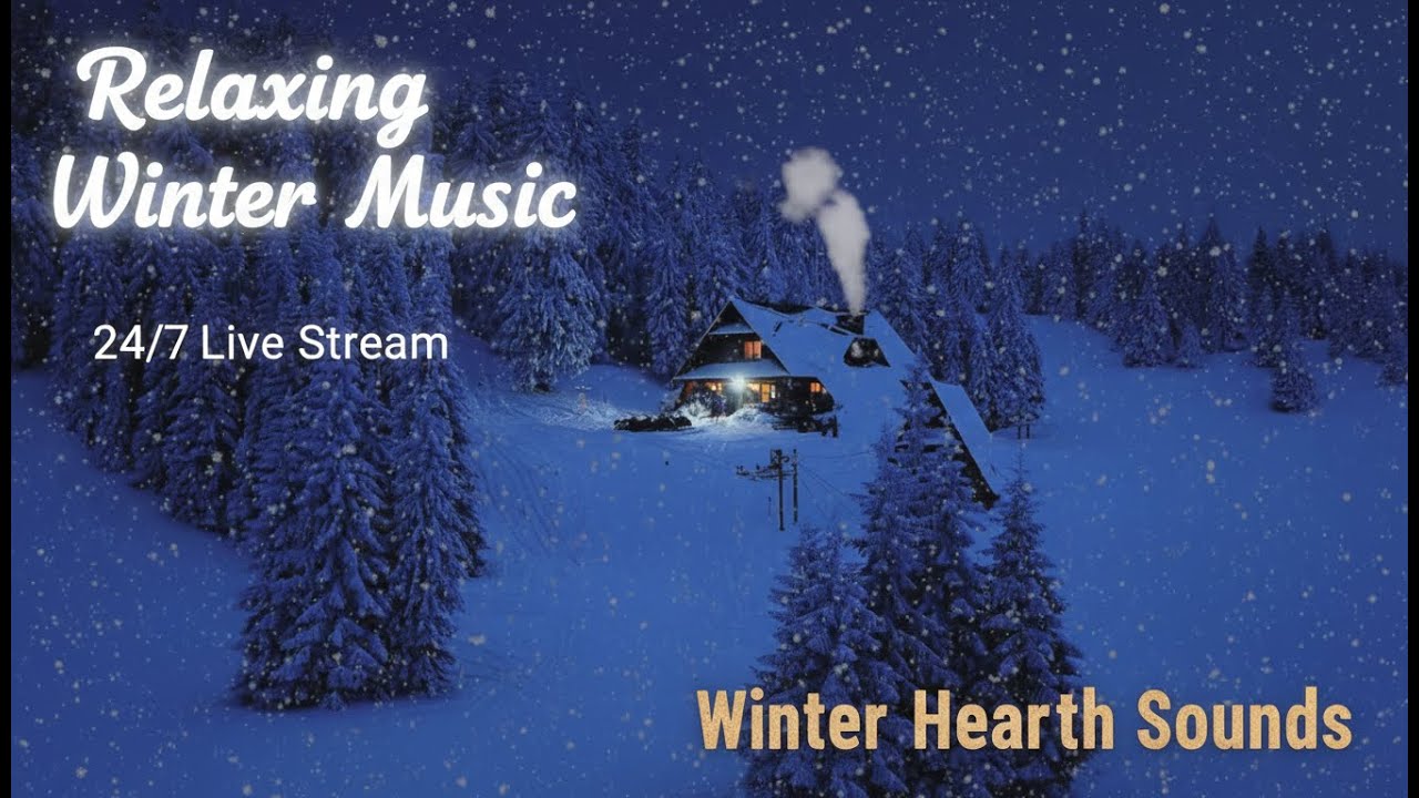 Snowy Relaxing Winter Ambience ❄️ Calm Piano & Soft Snow Sounds for Sleep, Study & Relaxation