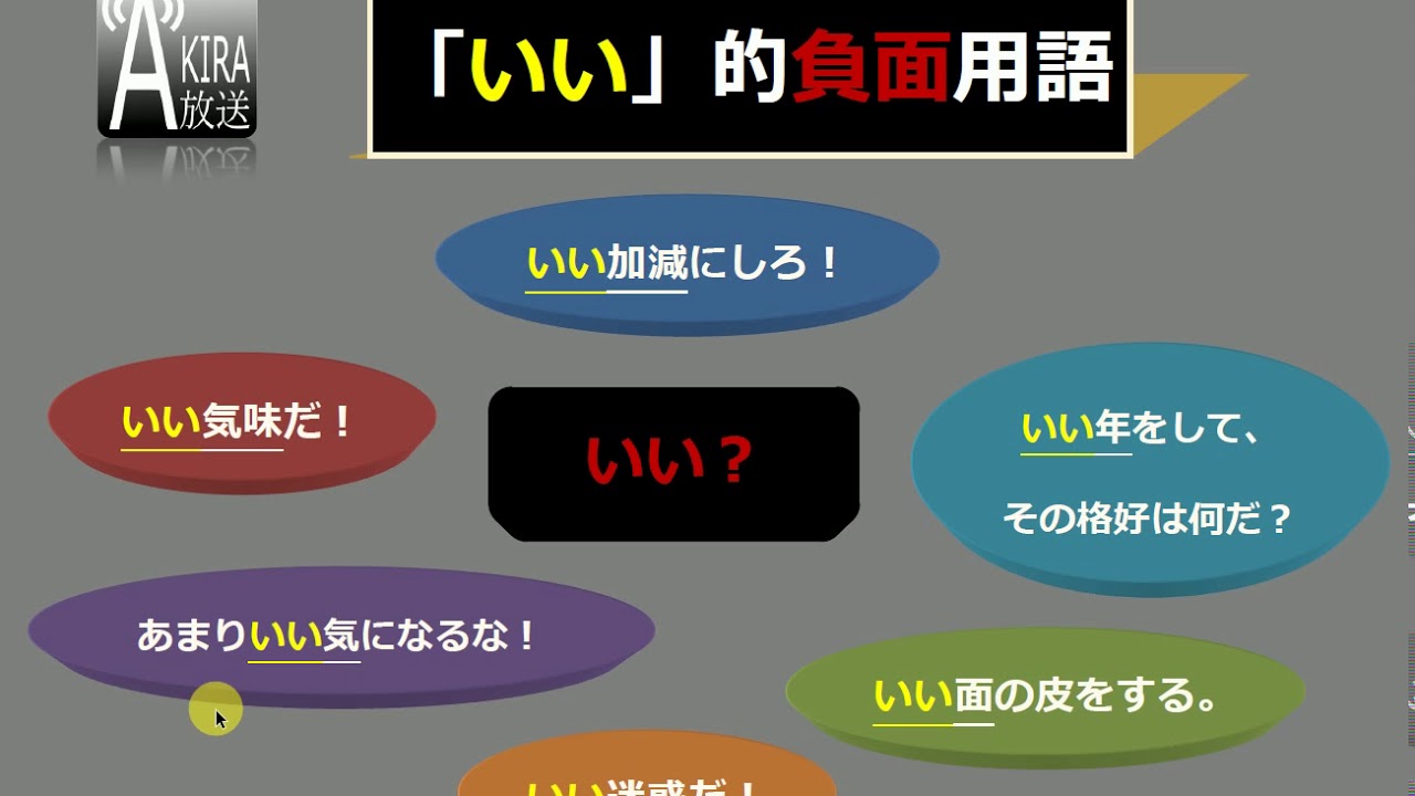何時【いい】會用在【負面】句子上 ?