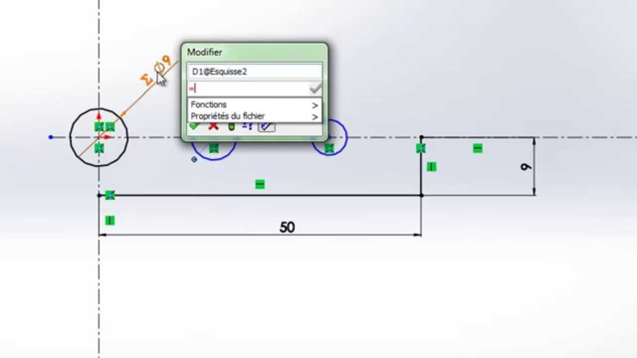 les equations avec SolidWorks
