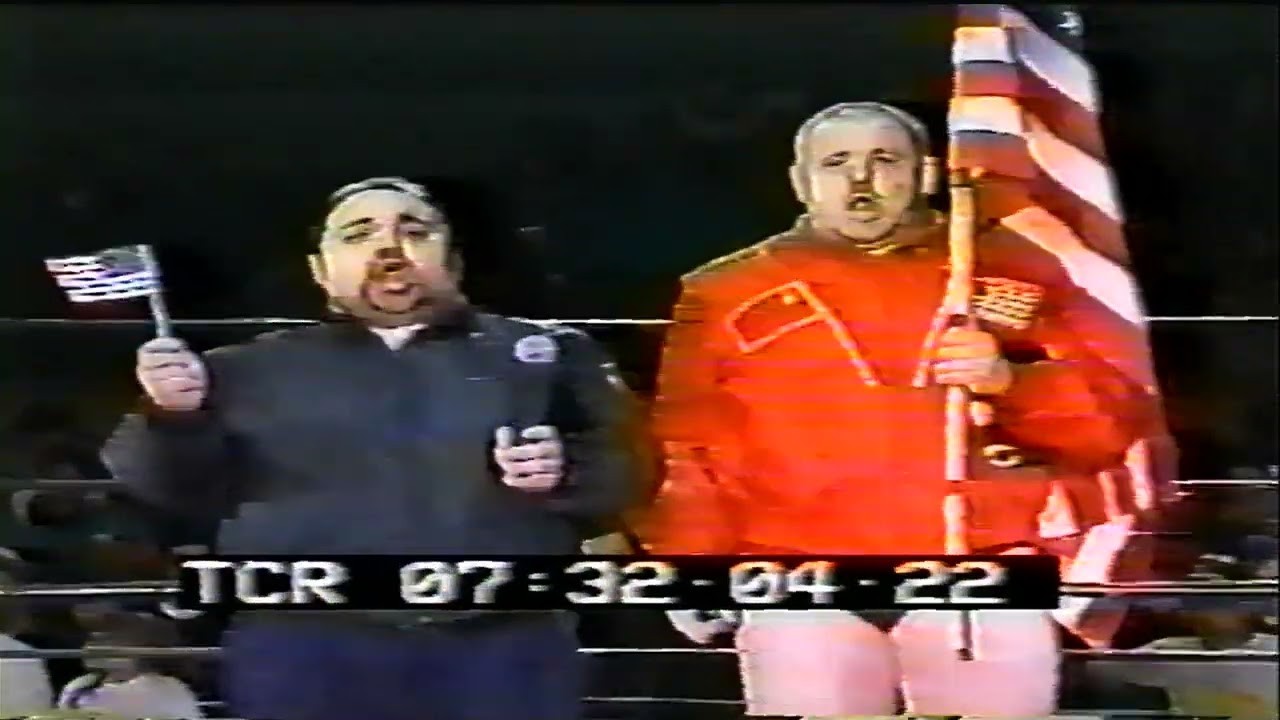 AWF Raw TV taping 12/16/91 Lowell, Ma 1st Ann HOF Memorial card P1