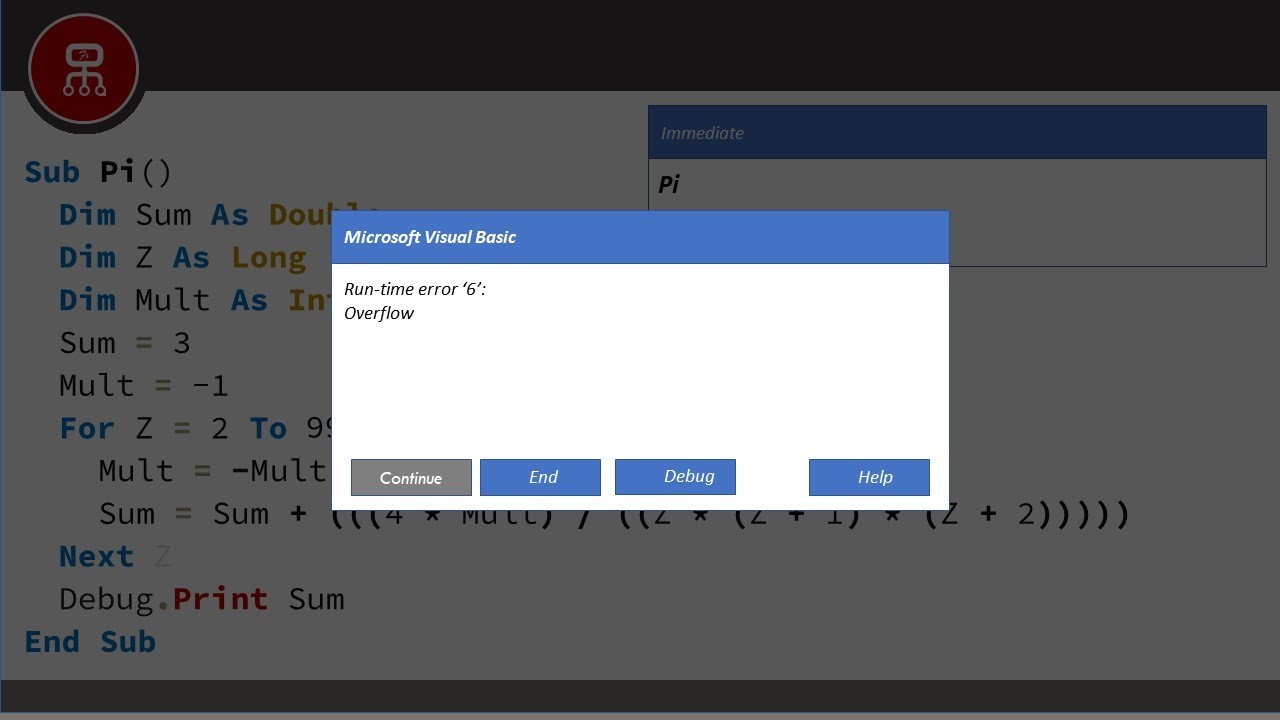 Pembahasan Error 6 Overflow di Visual Basic