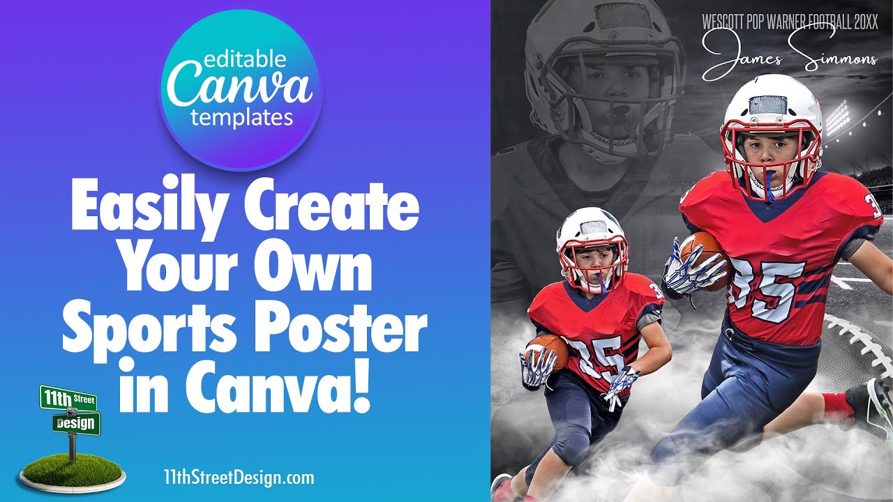Canva Tutorial: Editing 11th Street Design Sports Posters