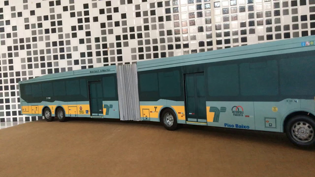Ônibus miniatura millennium brt superarticulado