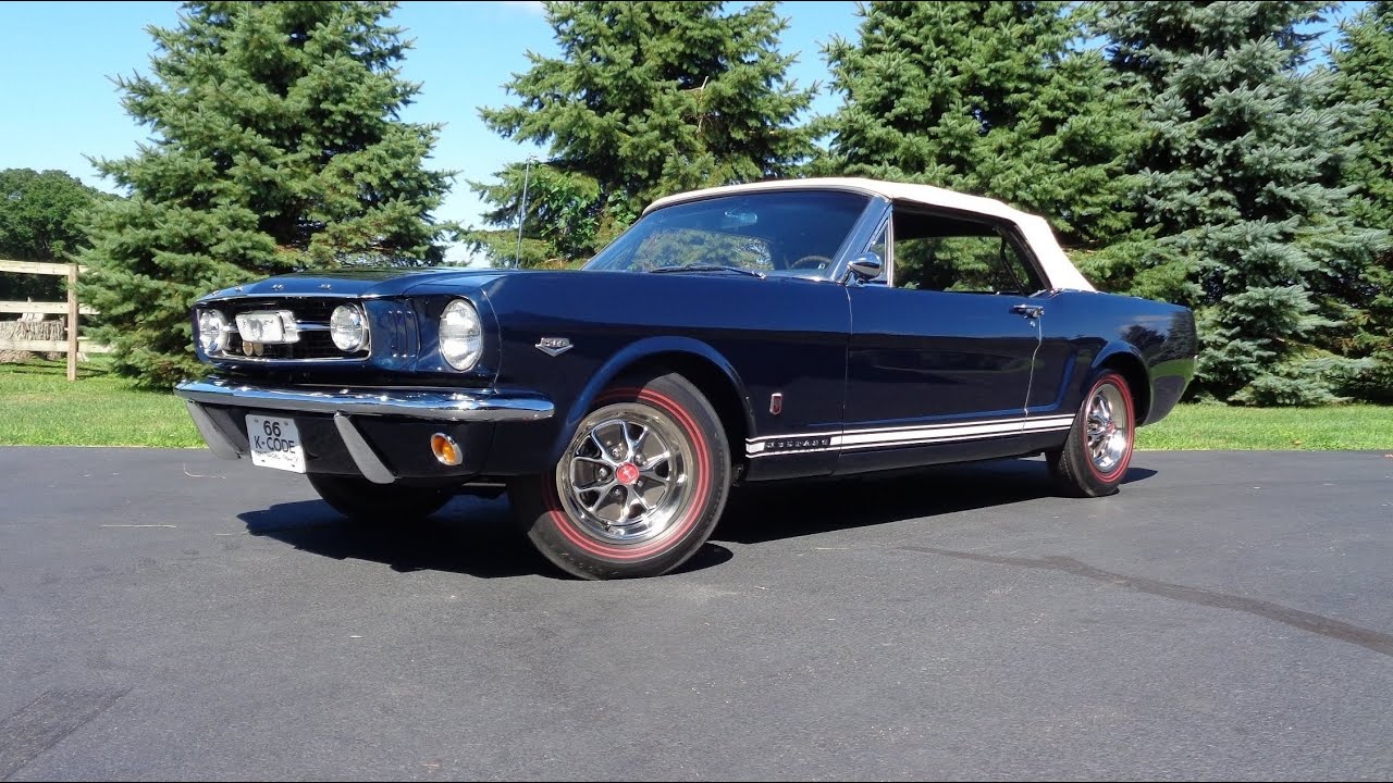 1966 Ford Mustang GT Convertible in Blue & 289 K Code Engine & Ride My Car Story with Lou Costabile