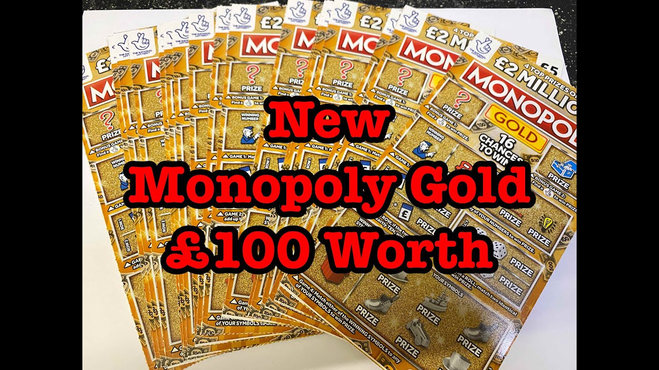 WOW New Monopoly Gold &pound;100 Worth