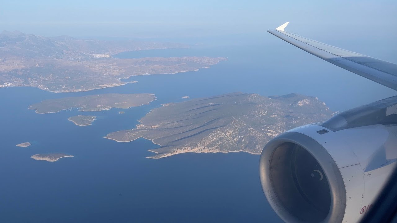 Восхитительный заход на посадку • Aegean Airlines • Airbus A320-232 • SX-DVJ • Посадка в Афинах