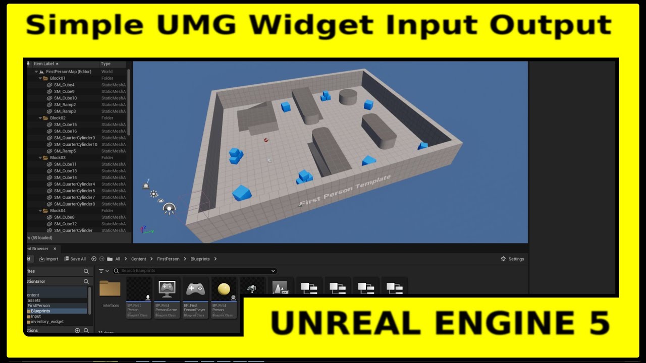 How To Tutorial : Unreal Engine 5 UMG Widget basic communication with blueprints