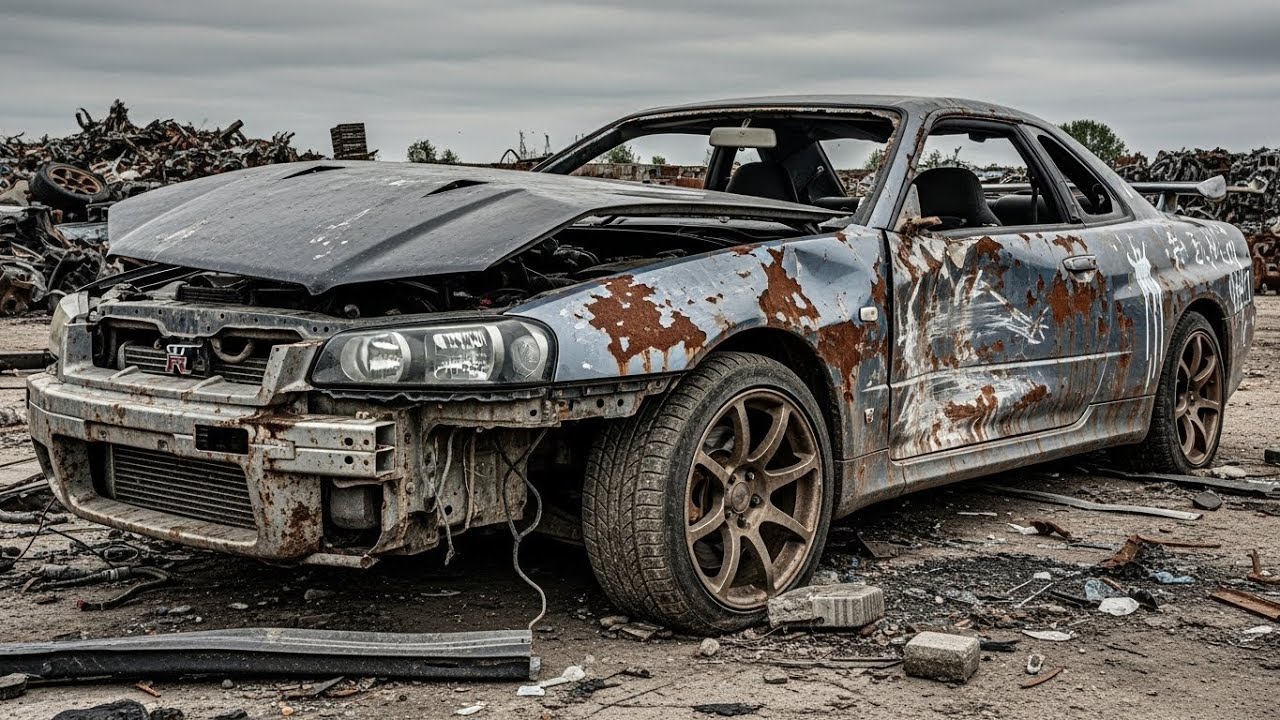 ASMR Car Restoration! Full Restoration of a 2005 Nissan Skyline GT R Total Disrepair to looking New