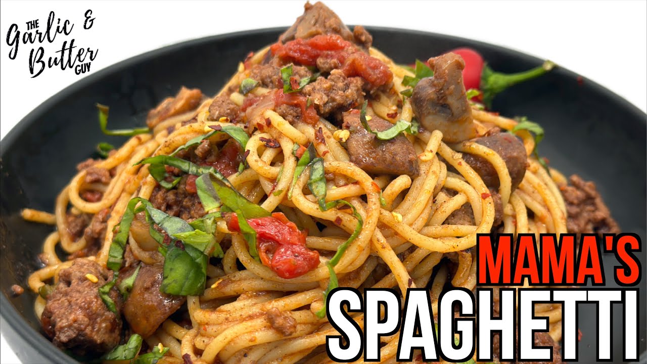 MAMA'S DELICIOUS SPAGHETTI WITH GROUND BEEF | THE GARLIC & BUTTER GUY