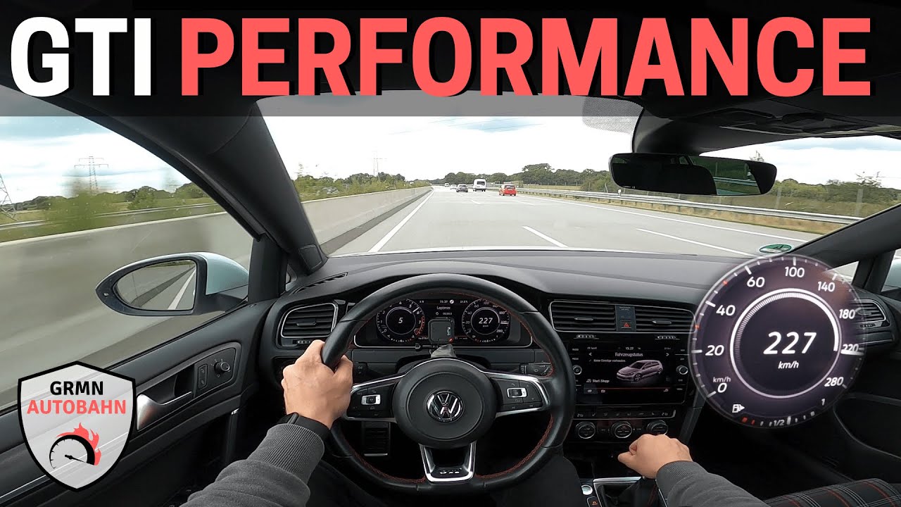 VW Golf 7 GTI Performance 245 HP | TOP SPEED Acceleration AUTOBAHN