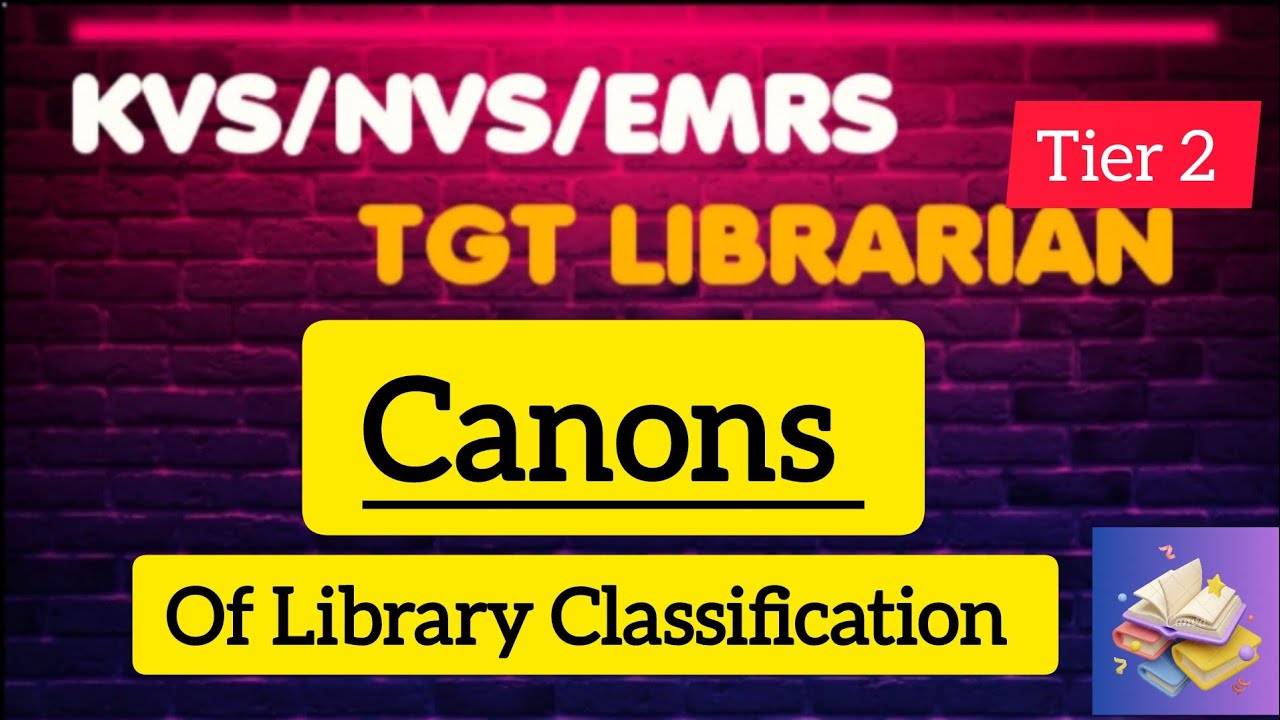 Canons of Library Classification 
